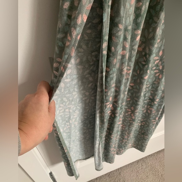 Free People Shayla Floral Long Sleeve Wrap Midi Dress Size S - Mint Combo - NWT - Picture 10 of 16